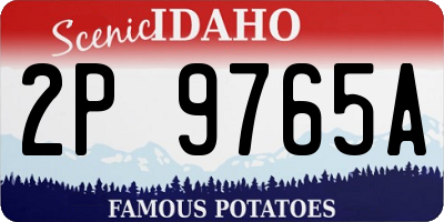 ID license plate 2P9765A