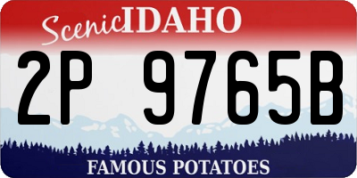 ID license plate 2P9765B