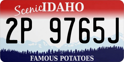 ID license plate 2P9765J