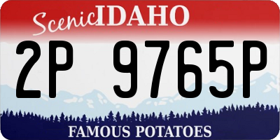 ID license plate 2P9765P