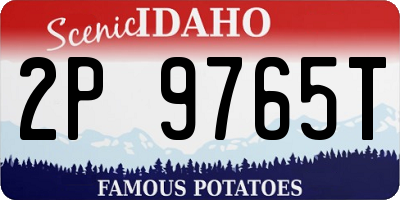 ID license plate 2P9765T