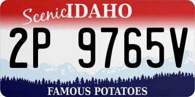 ID license plate 2P9765V