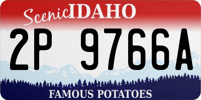 ID license plate 2P9766A