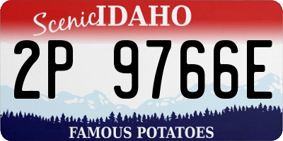 ID license plate 2P9766E