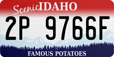 ID license plate 2P9766F