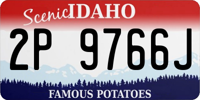 ID license plate 2P9766J