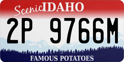 ID license plate 2P9766M