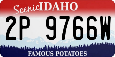ID license plate 2P9766W