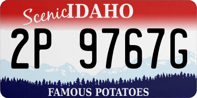 ID license plate 2P9767G
