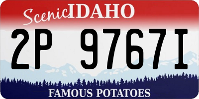 ID license plate 2P9767I
