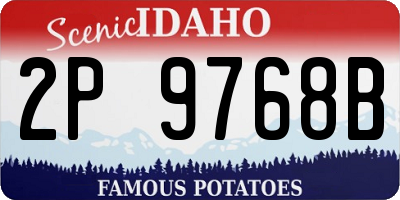 ID license plate 2P9768B