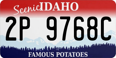 ID license plate 2P9768C