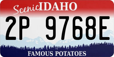 ID license plate 2P9768E