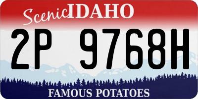 ID license plate 2P9768H