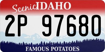 ID license plate 2P9768O