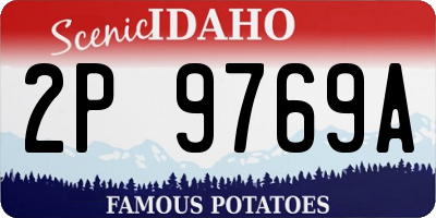 ID license plate 2P9769A