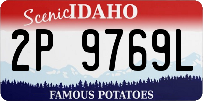 ID license plate 2P9769L