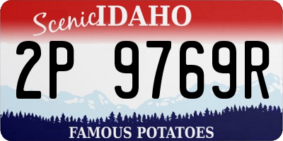 ID license plate 2P9769R