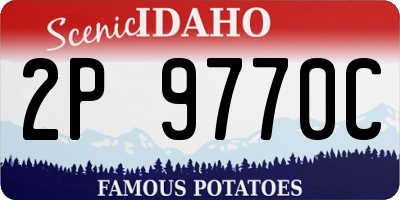 ID license plate 2P9770C