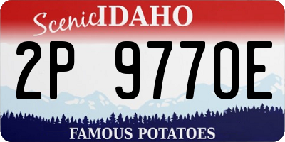 ID license plate 2P9770E
