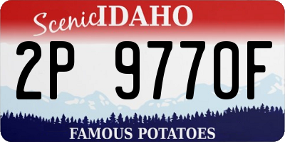 ID license plate 2P9770F