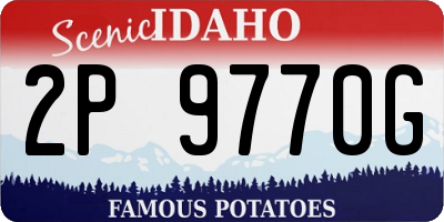 ID license plate 2P9770G
