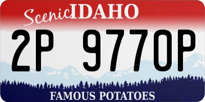 ID license plate 2P9770P