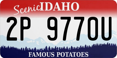 ID license plate 2P9770U