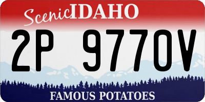 ID license plate 2P9770V