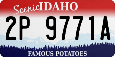 ID license plate 2P9771A