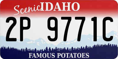ID license plate 2P9771C