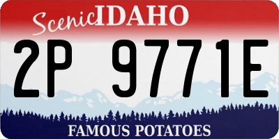 ID license plate 2P9771E