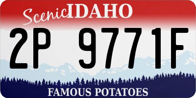 ID license plate 2P9771F