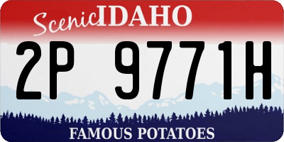 ID license plate 2P9771H