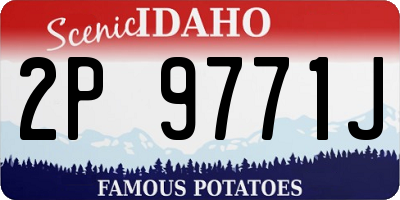 ID license plate 2P9771J
