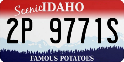 ID license plate 2P9771S