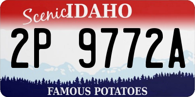 ID license plate 2P9772A