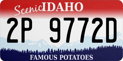 ID license plate 2P9772D