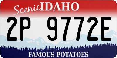 ID license plate 2P9772E