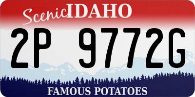 ID license plate 2P9772G