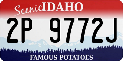 ID license plate 2P9772J