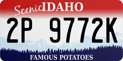 ID license plate 2P9772K