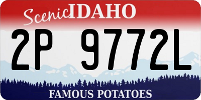 ID license plate 2P9772L