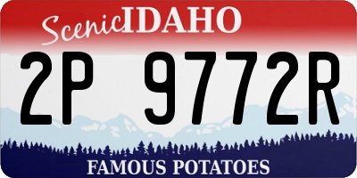 ID license plate 2P9772R