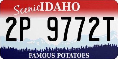 ID license plate 2P9772T