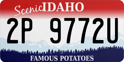 ID license plate 2P9772U