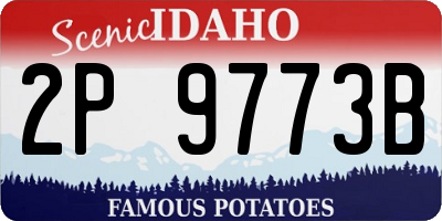 ID license plate 2P9773B