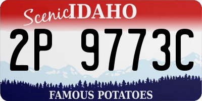ID license plate 2P9773C