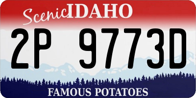ID license plate 2P9773D