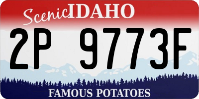 ID license plate 2P9773F